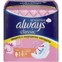 Гігієнічні прокладки Always Classic Sensitive Single 4, 9 шт